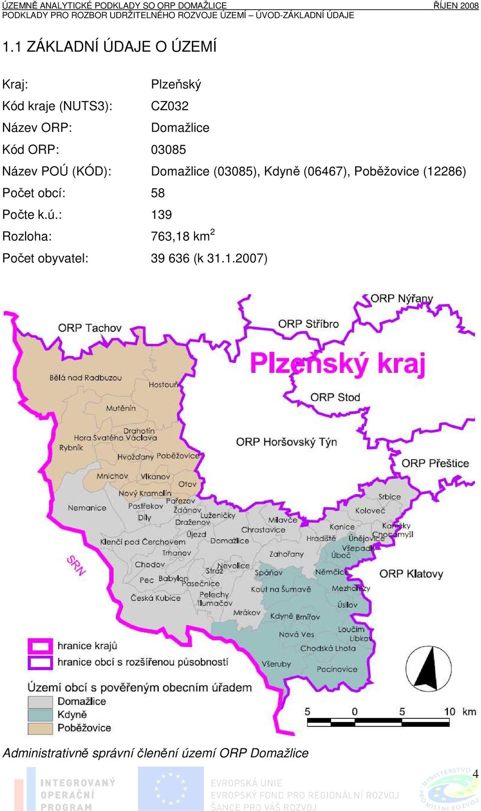 Poběžovice (12286) Počet obcí: 58 Počte k.ú.