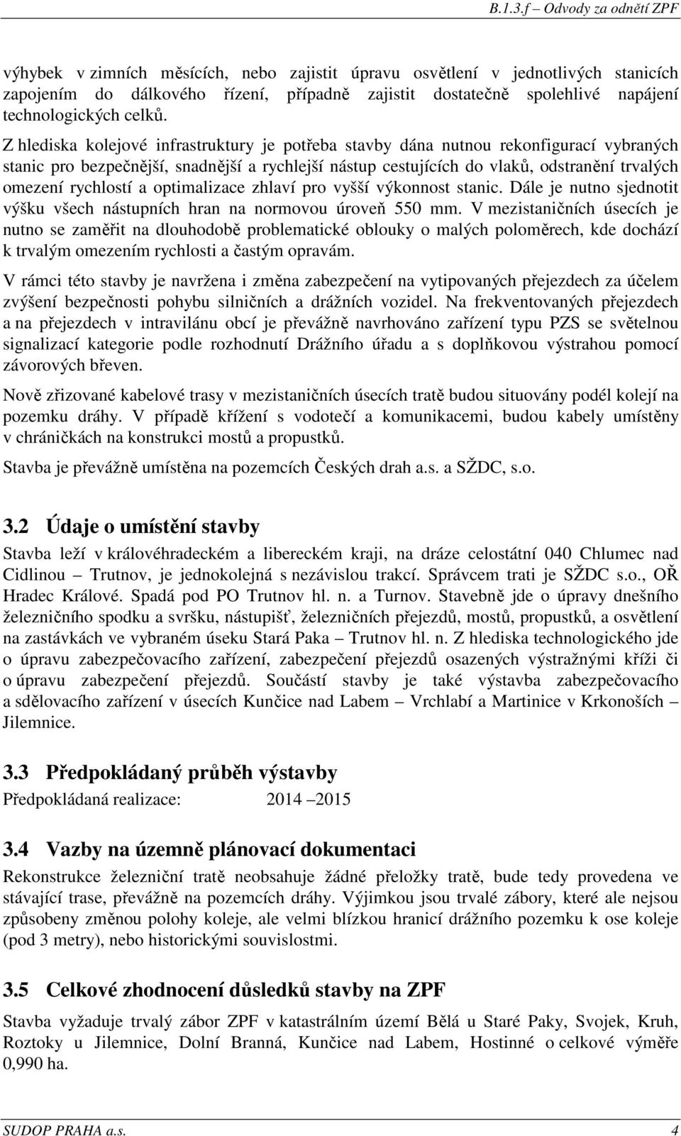 technologických celků.