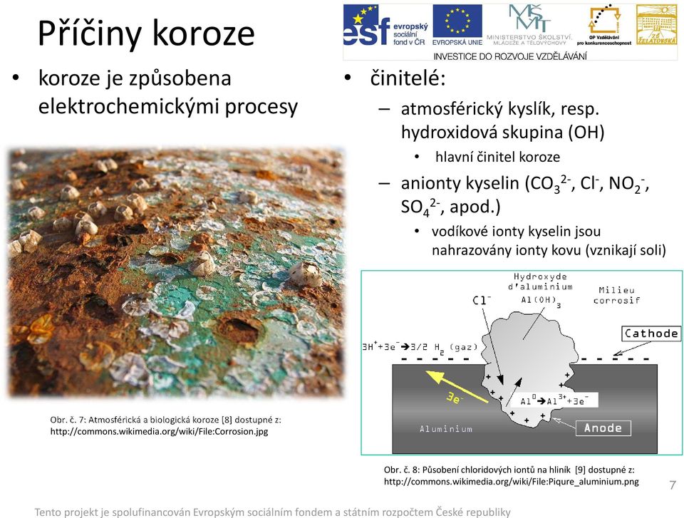 ) vodíkové ionty kyselin jsou nahrazovány ionty kovu (vznikají soli) Obr. č.