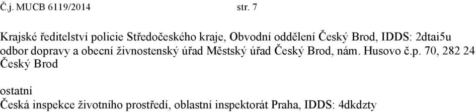 Brod, IDDS: 2dtai5u odbor dopravy a obecní živnostenský úřad Městský úřad