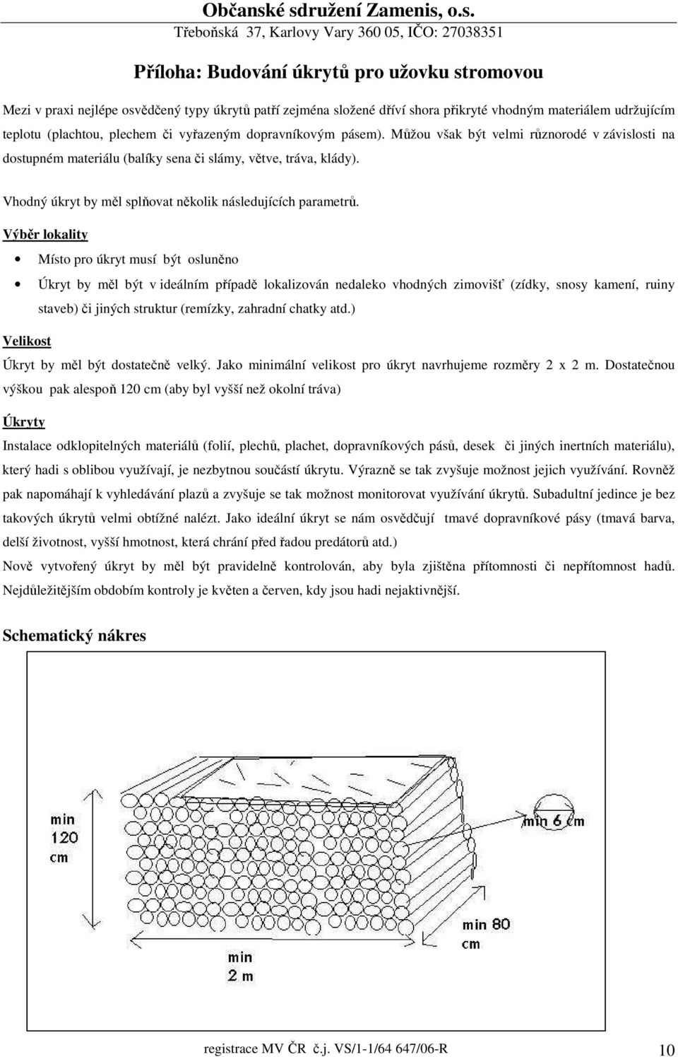 Vhodný úkryt by měl splňovat několik následujících parametrů.