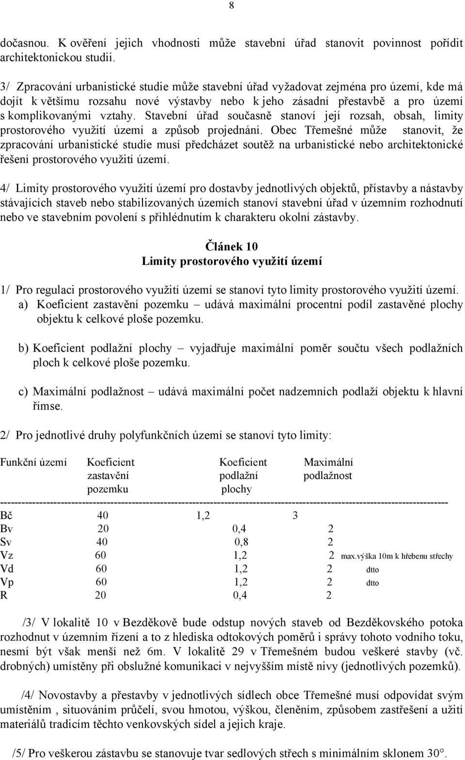 Stavební úřad současně stanoví její rozsah, obsah, limity prostorového využití území a způsob projednání.