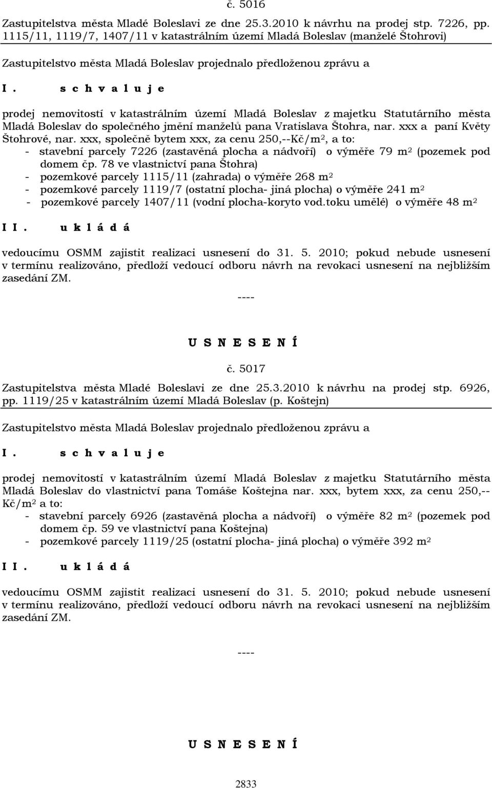 manželů pana Vratislava Štohra, nar. xxx a paní Květy Štohrové, nar.