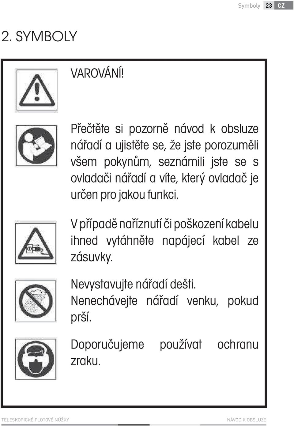 s ovladači nářadí a víte, který ovladač je určen pro jakou funkci.