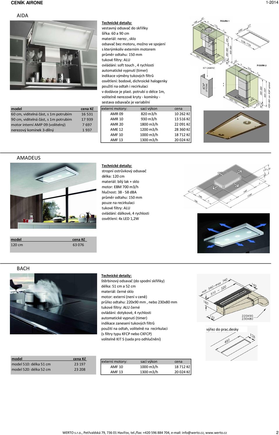 potrubí o délce 1m, volitelně nerezové kryty - komínky - sestava odsavače je variabilní AMR 09 820 m3/h 10262 Kč AMR 10 930 m3/h 13516 Kč AMR 20 1800 m3/h 22091 Kč AME 12 1200 m3/h 28360 Kč AMF 10