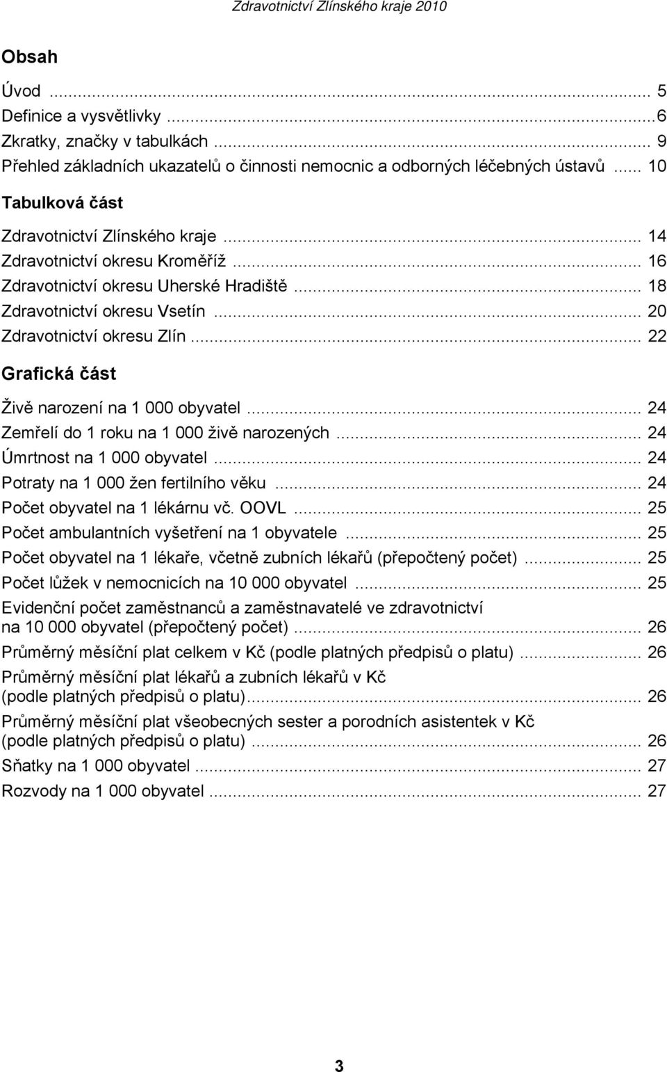 .. 22 Grafická část Živě narození na 1 000 obyvatel... 24 Zemřelí do 1 roku na 1 000 živě narozených... 24 Úmrtnost na 1 000 obyvatel... 24 Potraty na 1 000 žen fertilního věku.