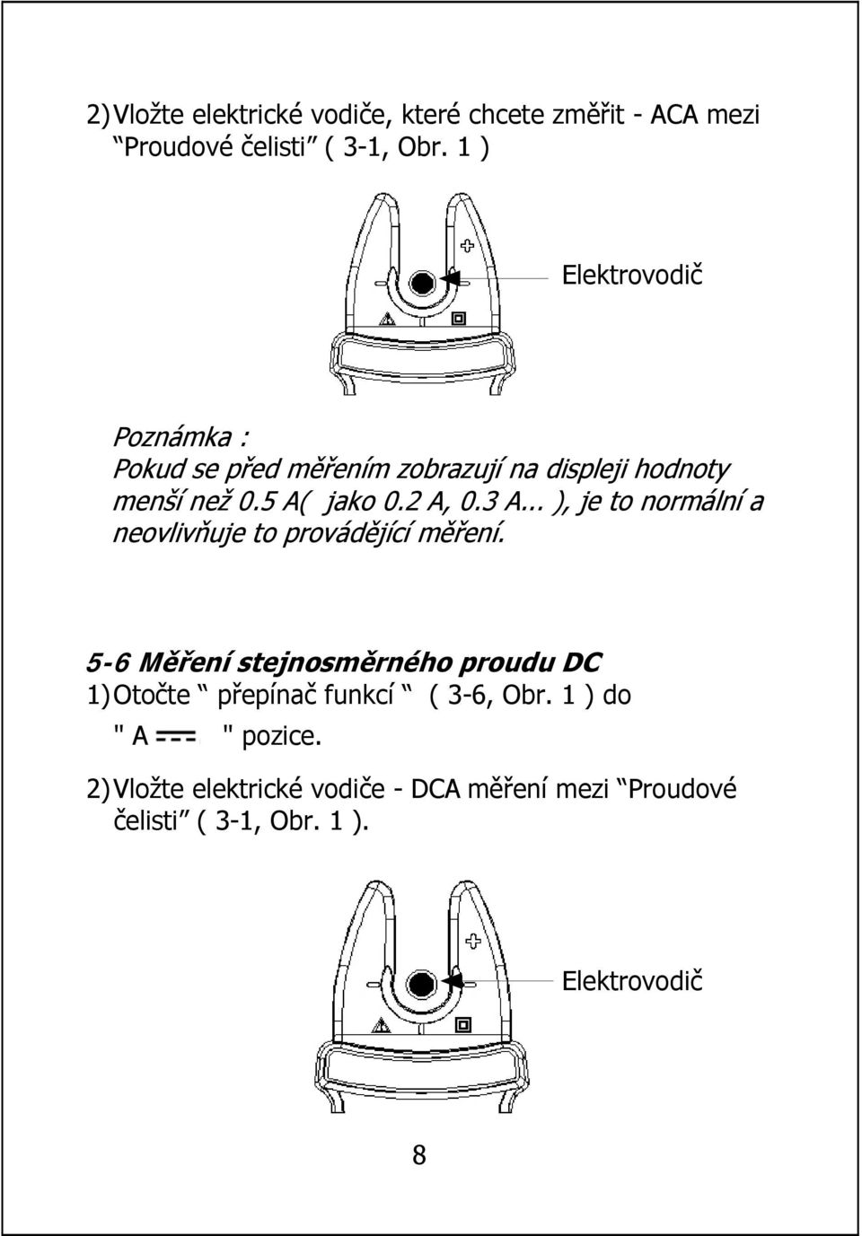 3 A... ), je to normální a neovlivňuje to provádějící měření.
