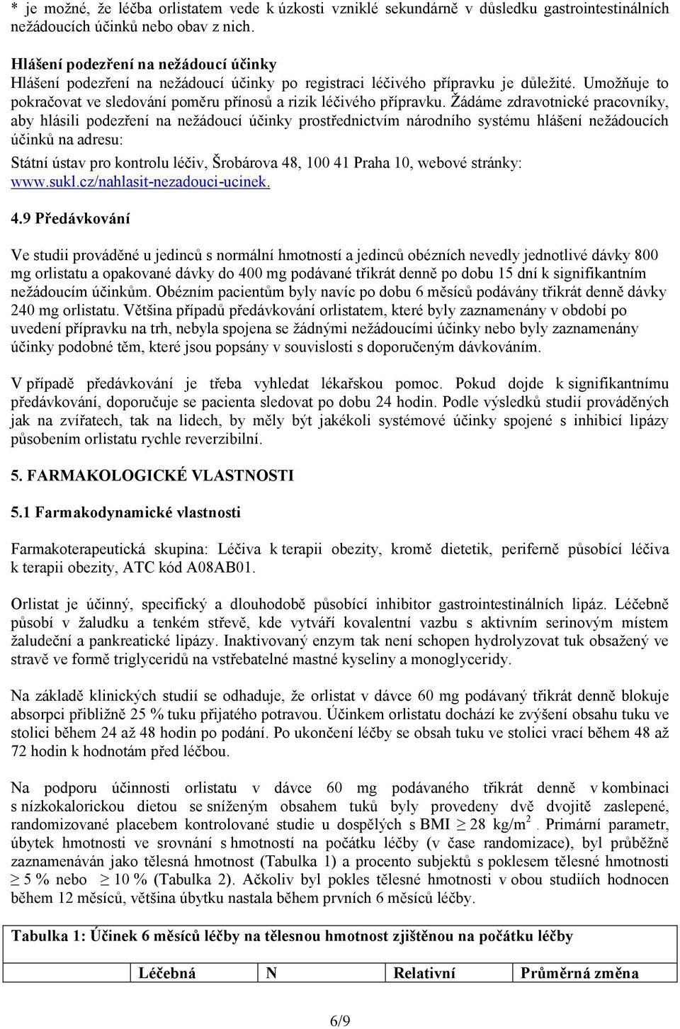 Žádáme zdravotnické pracovníky, aby hlásili podezření na nežádoucí účinky prostřednictvím národního systému hlášení nežádoucích účinků na adresu: Státní ústav pro kontrolu léčiv, Šrobárova 48, 100 41