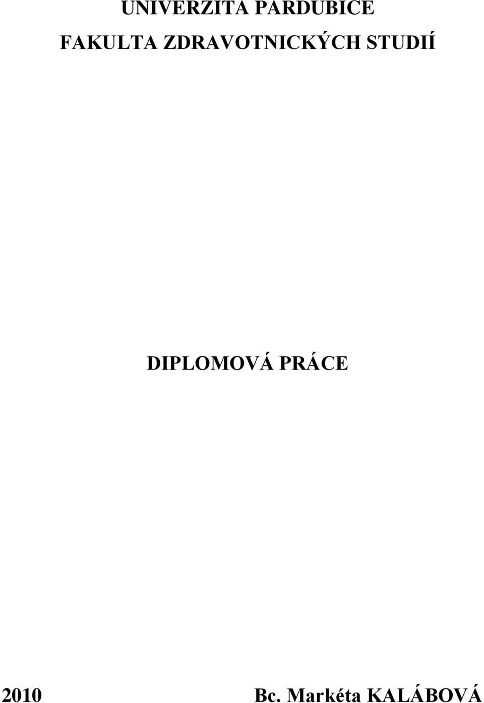 STUDIÍ DIPLOMOVÁ PRÁCE