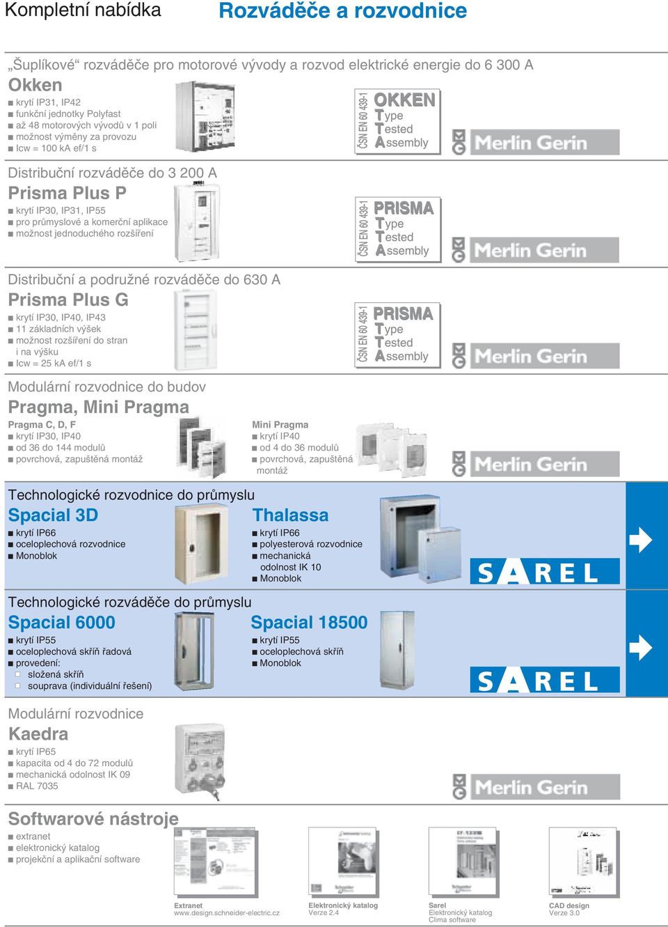podruïné rozvádûãe do 630 Prisma Plus G krytí IP30, IP40, IP43 11 základních v ek moïnost roz ífiení do stran i na v ku Icw = 25 k ef/1 s Modulární rozvodnice do budov Pragma, Mini Pragma Pragma C,