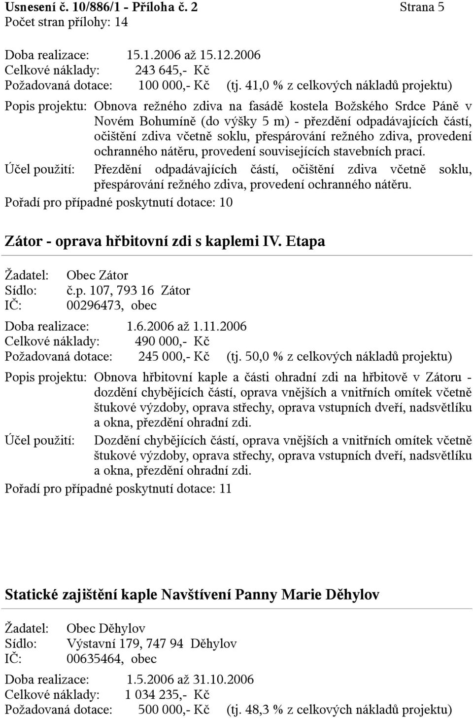 soklu, přespárování režného zdiva, provedení ochranného nátěru, provedení souvisejících stavebních prací.