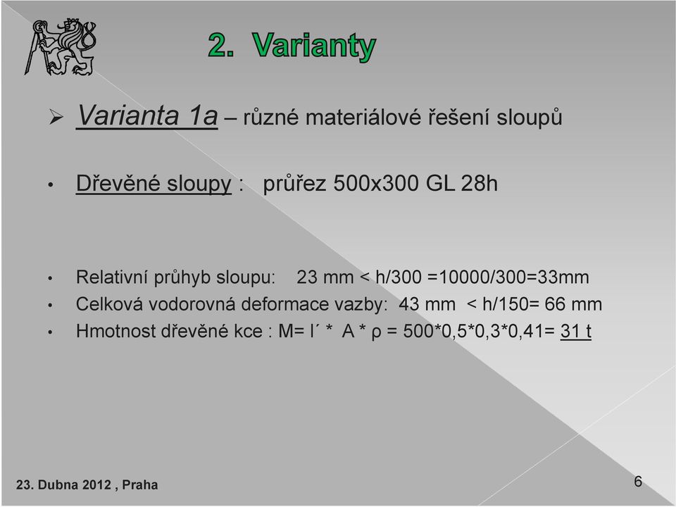 10000/30033 Celová voorovná eorace vazby: 43 < h/150 66