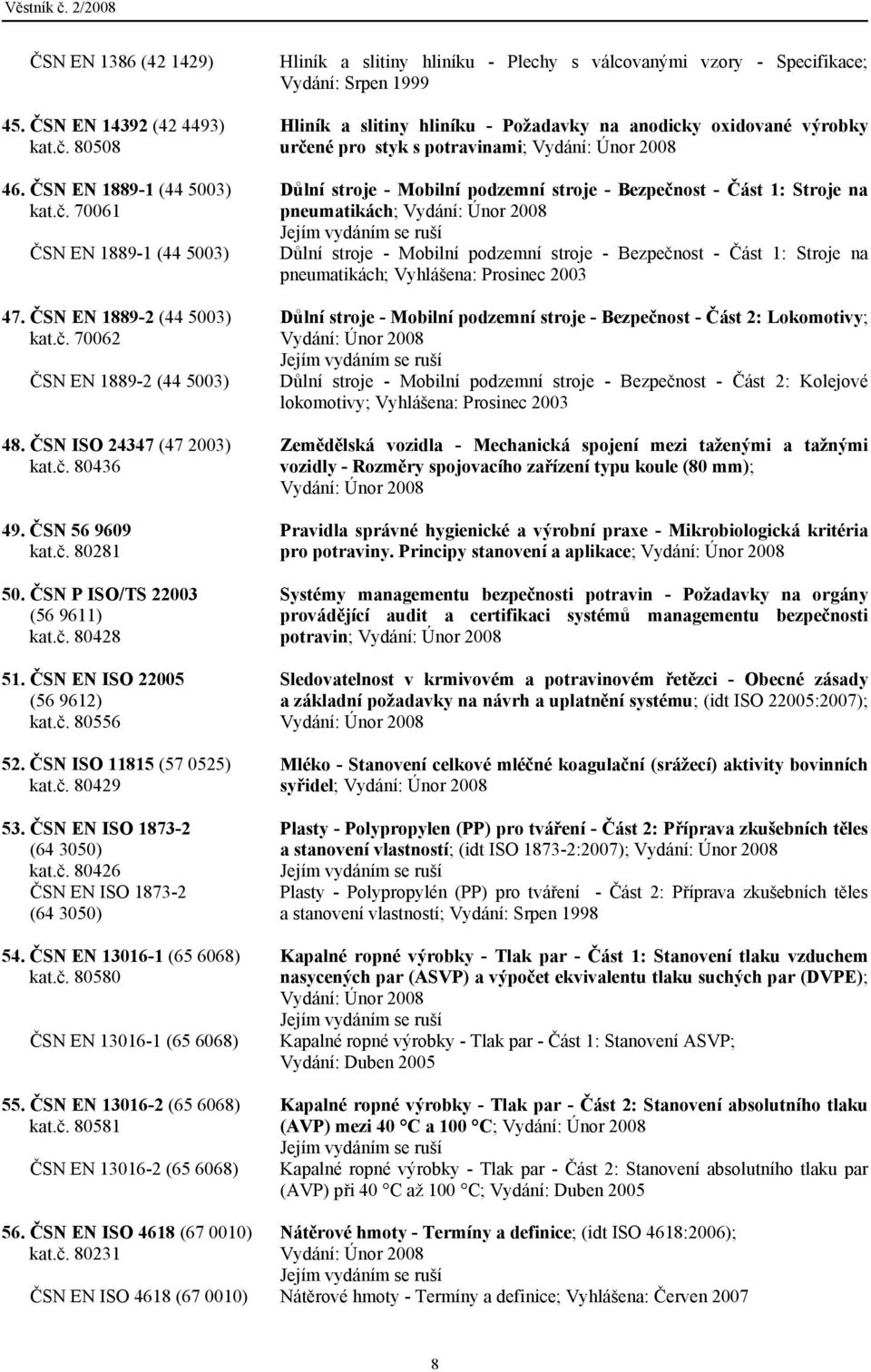 ČSN EN ISO 1873-2 (64 3050) kat.č.