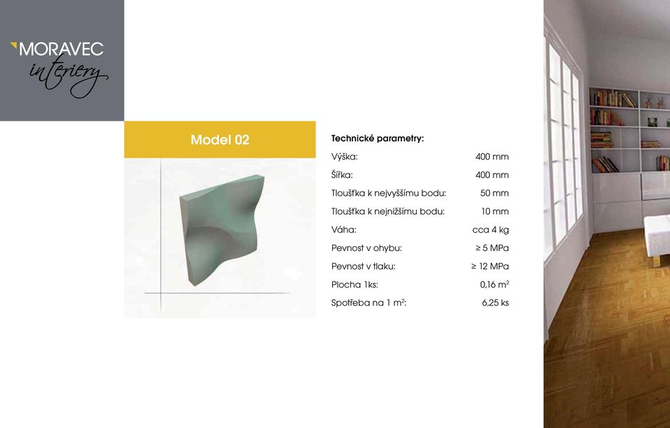 Pevnost v ohybu: Pevnost v tlaku: 50 mm 10 mm cca 4 kg