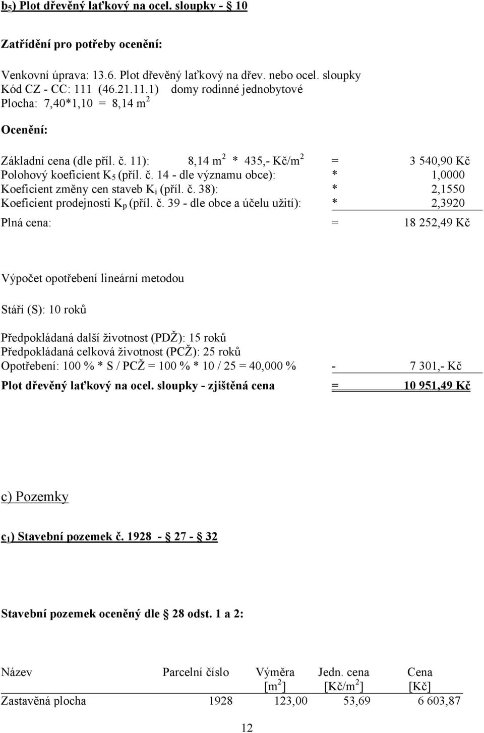 č. 38): * 2,1550 Koeficient prodejnosti K p (příl. č.
