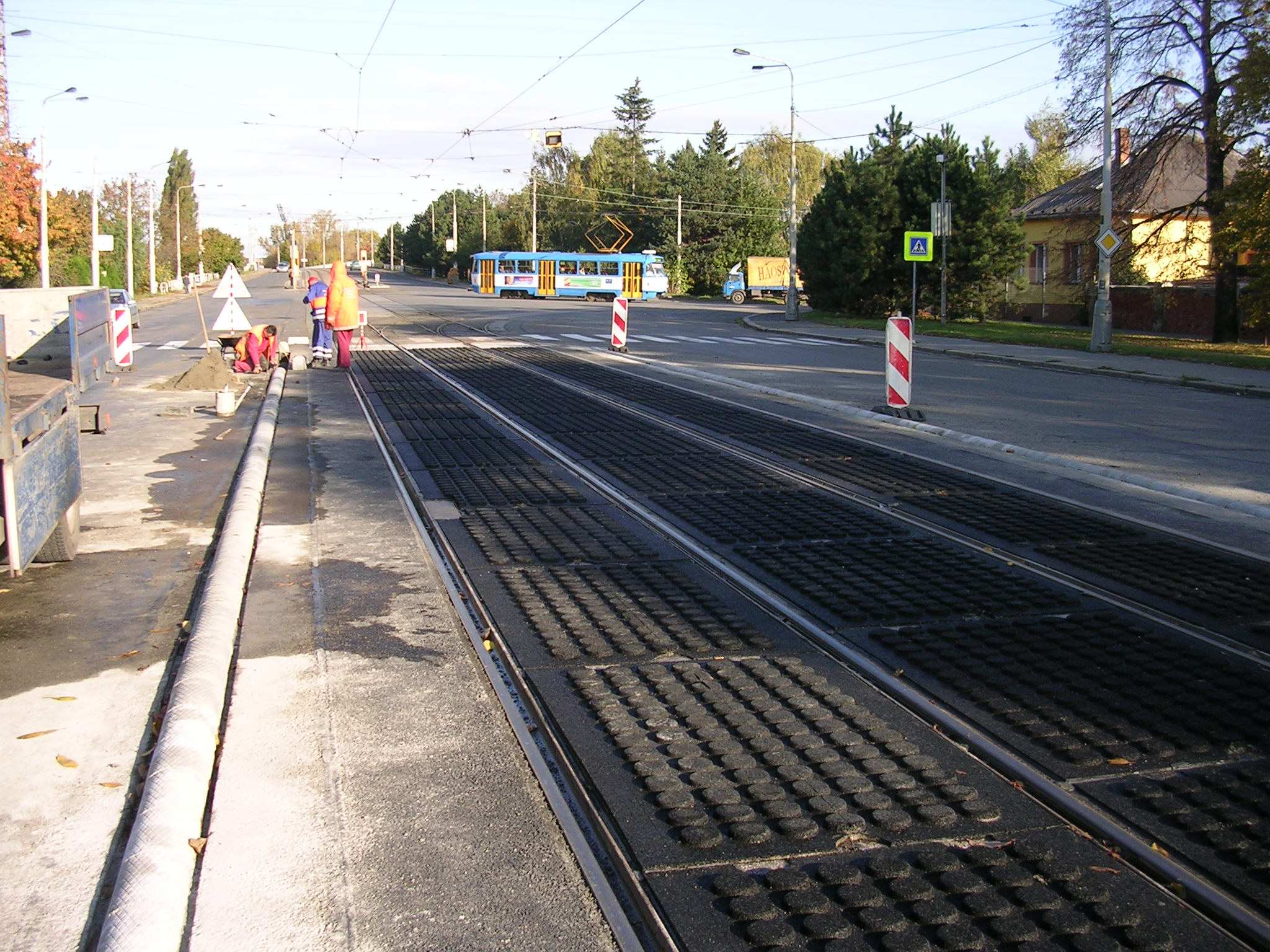Ostrava, bylo ověření vlivu změny absorpčních vlastností povrchu zádlažbových panelů s