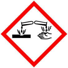 - 2/11-2.2 Prvky označovania Obsahuje: Výstražný piktogram: hydroxid sodný Výstražné slovo: NEBEZPEČENSTVO Výstražné upozornenia (H-vety): H290 Môže byť korozívna pre kovy.