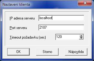 Domovník 11 12 Domovník důvodu, že klient prozatím nezná potřebné parametry pro spojení se DOMOVNÍK serverem. Vyberte proto v menu Servis položku Nastavení klienta.