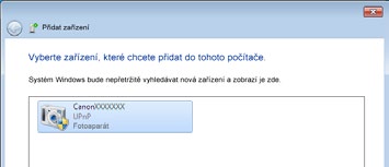 Po zobrazení zprávy [Přezdívka zařízení] vyberte stisknutím tlačítek [ ][ ] možnost [OK] a potom stiskněte tlačítko [ ]. 3 Vyberte položku [ ].