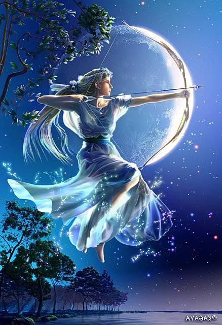 Bohyně Arthemis Artemis byla panenskou bohyní nočního lovu.