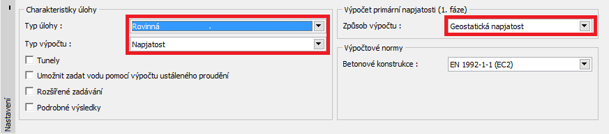 Hodnoty deformací a vnitřních sil budeme určovat pouze pro elastický model, protože nepředpokládáme vznik plastických deformací.