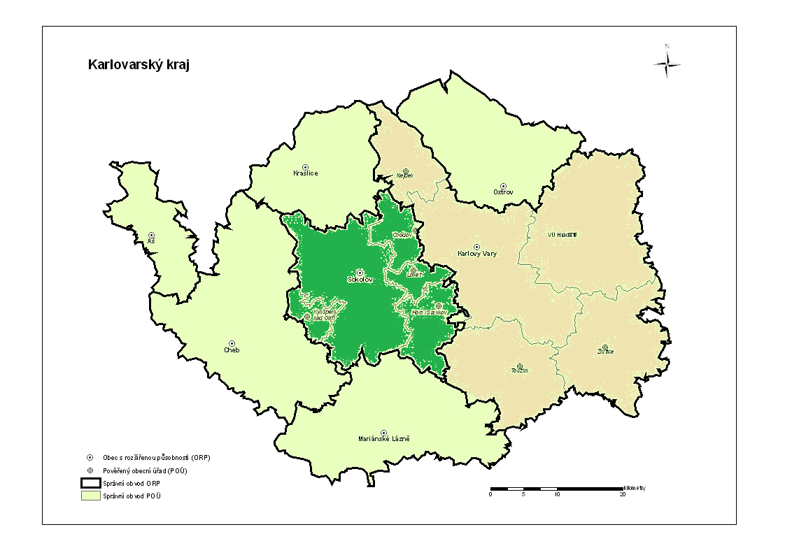 Správní oblast Jedná se o oblast střední velikosti v Karlovarském kraji. Tato oblast se rozkládá v centrální části Karlovarského kraje. Tato oblast sousedí na severu se správní oblastí Kraslice.
