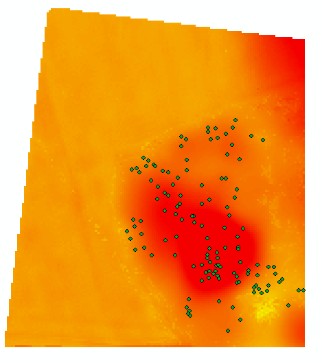 zaměřování svislic korun se mohlo stát, že ke stromu detekovanému Lidar Analystem se připojil strom z jiné etáže, který však měl přibližně stejnou polohu.