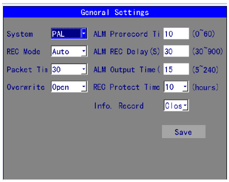 5.3 Menu Record V této volbě najdete následující submenu: o Base o Channel o Schedule o CamMD 5.3.1 Base základní nastavení Detailní nastavení