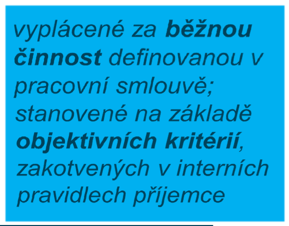 I. Základní plat/mzda Základní odměna z čeho se skládá Pevná měsíční složka mzdy (vč. zákonných odvodů na sociální a zdravotní pojištění placené zaměstnavatelem) II.