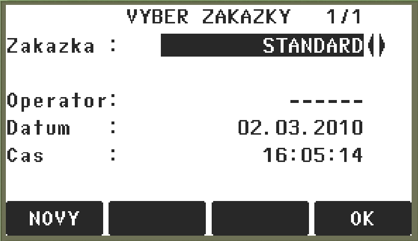 Úvodní obrazovka programu: Po nastavení zakázky můžeme zadat limitní přesnosti vypočtené pozice, výšky a orientace.