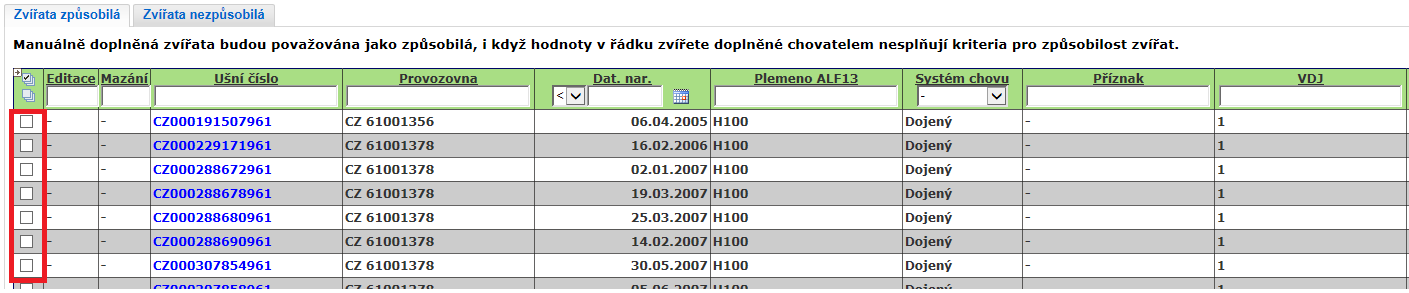 Pokud žadatel zjistí, že jeho sada neodpovídá aktuálnímu stavu, doporučujeme přípravu deklarace přerušit a nejdříve si provést patřičné změny v systému Ústřední evidence.