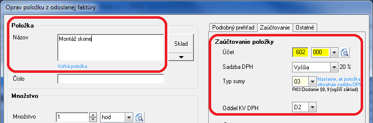 10. Pri vytvorení výdajky postupujete rovnako ako v bode 4. Výdajka bude zaúčtovaná až po uzávierke skladu.