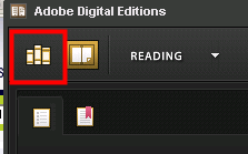 4. Knihu si můžete číst v ADE. Kliknutím na ikonku Library v ADE se dostanete na výchozí stránku Vaší knihovny.