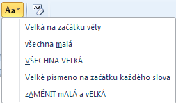 Jak tedy změníme barvu písma? V textu máme nadpis, který má být nachový. Vyberte text, tedy náš virtuální nadpis. Klepnutím rozbalte nabídku barev.