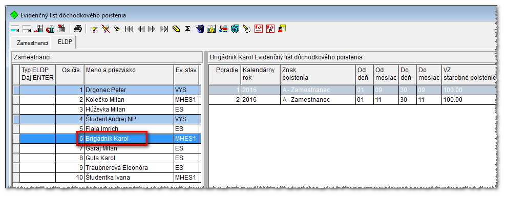 Obdobia, v ktorých nepresiahli hraničnú sumu príjmu pre odvodové zvýhodnenie (pre rok 2016 je to 200 eur) a teda neplatia poistné na dôchodkové poistenie, sa po úprave na ELDP neuvádzajú.