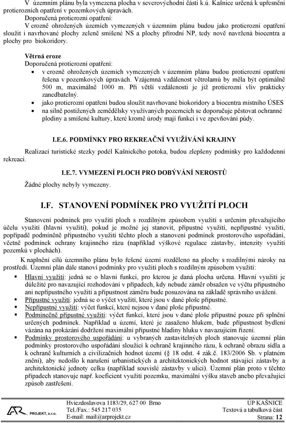 navržená biocentra a plochy pro biokoridory.