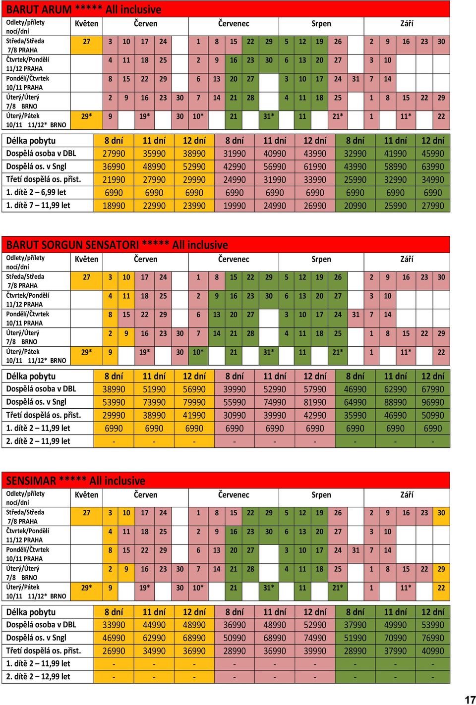 dítě 7 11,99 let 18990 22990 23990 19990 24990 26990 20990 25990 27990 BARUT SORGUN SENSATORI ***** All inclusive Dospělá osoba v DBL 38990 51990 56990 39990 52990 57990 46990 62990 67990 Dospělá os.