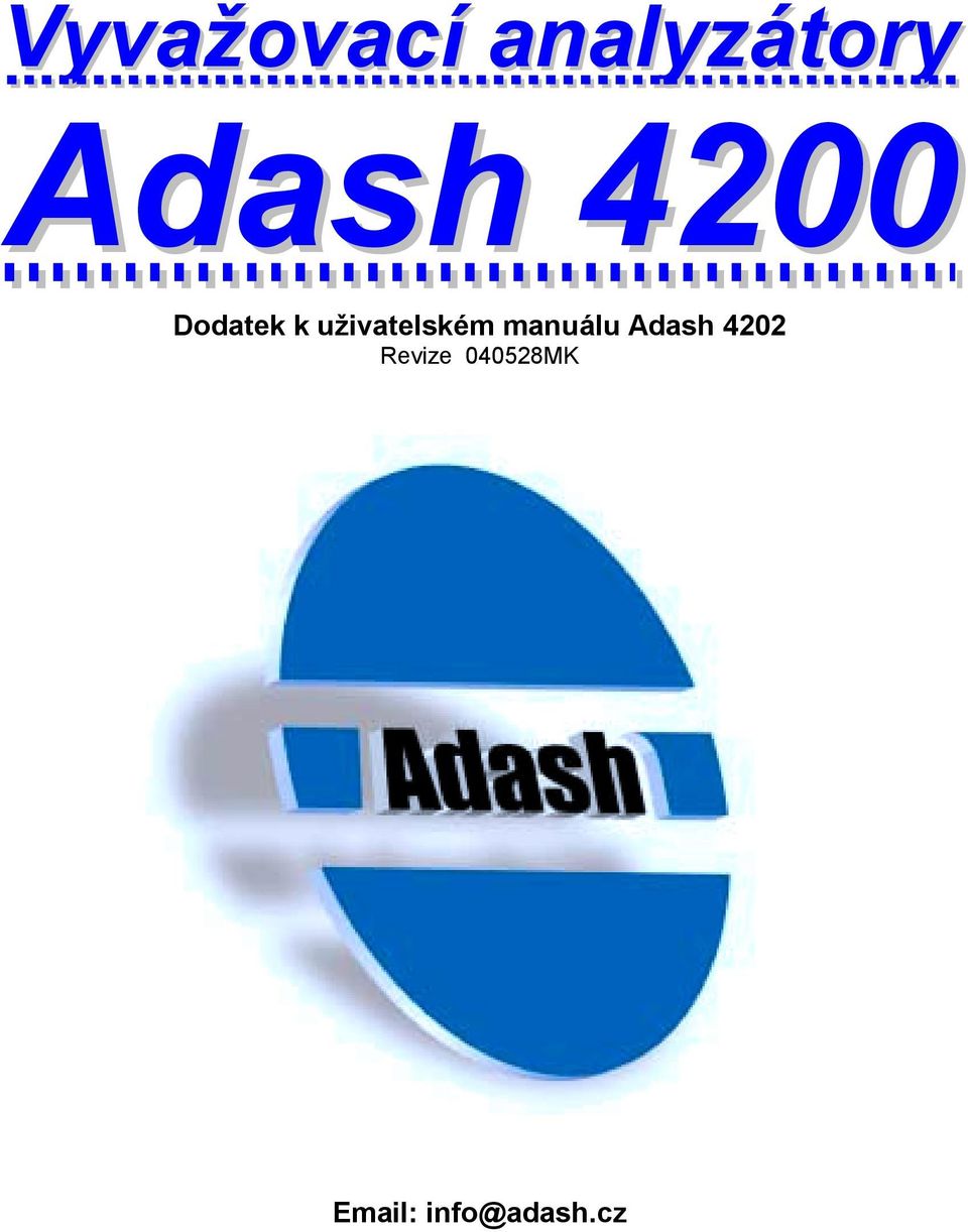 uživatelském manuálu Adash