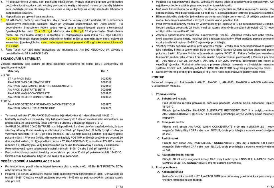 kontrolními vzorky standardní laboratorní bezpečnostní opatření. 5. Nepoužívejte po uplynutí data exspirace. 6.