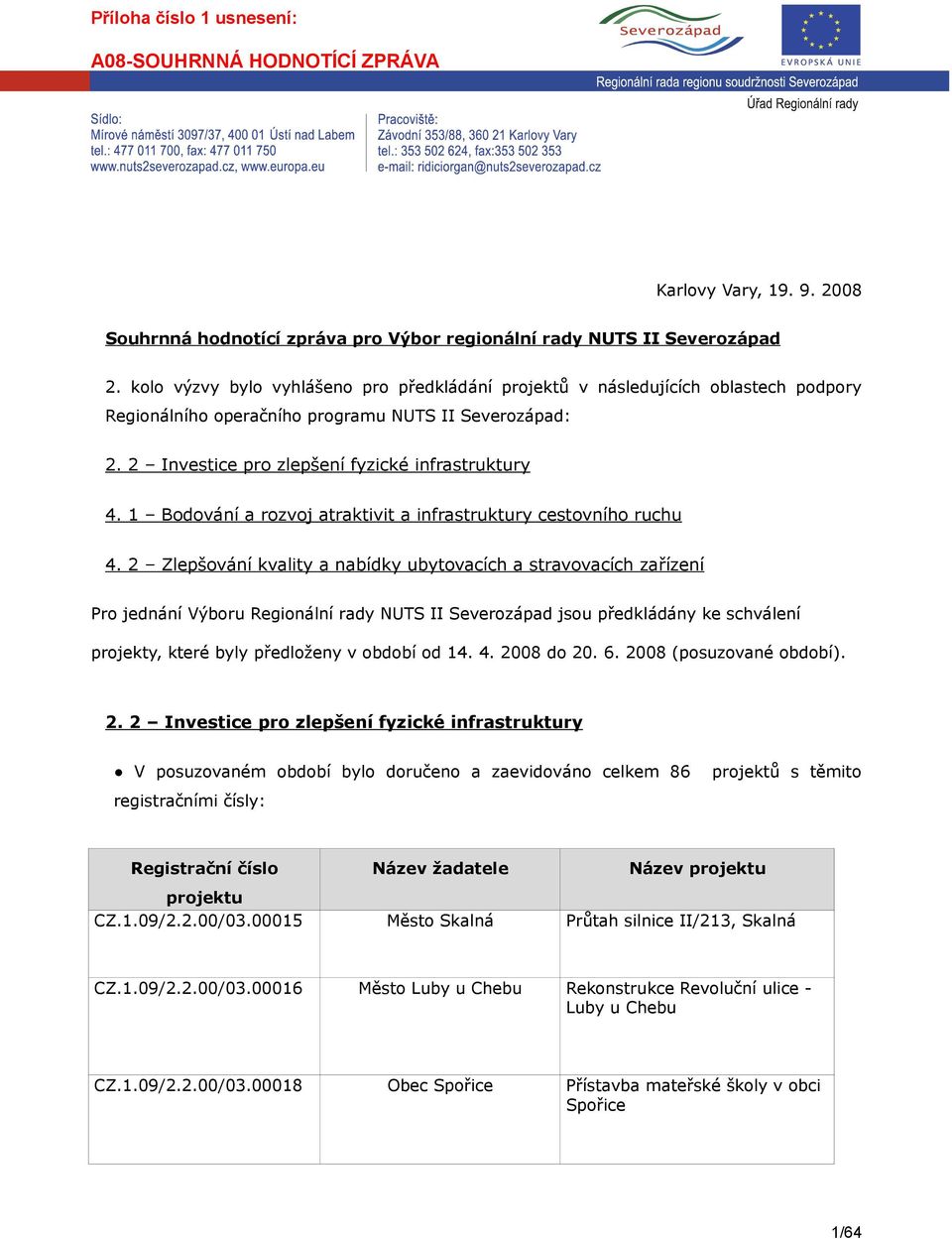 1 Bodování a rozvoj atraktivit a infrastruktury cestovního ruchu 4.