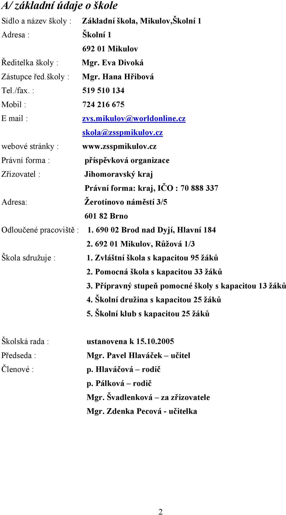 cz webové stránky : www.zsspmikulov.