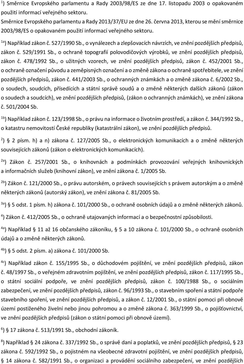 , o vynálezech a zlepšovacích návrzích, ve znění pozdějších předpisů, zákon č. 529/1991 Sb., o ochraně topografií polovodičových výrobků, ve znění pozdějších předpisů, zákon č. 478/1992 Sb.