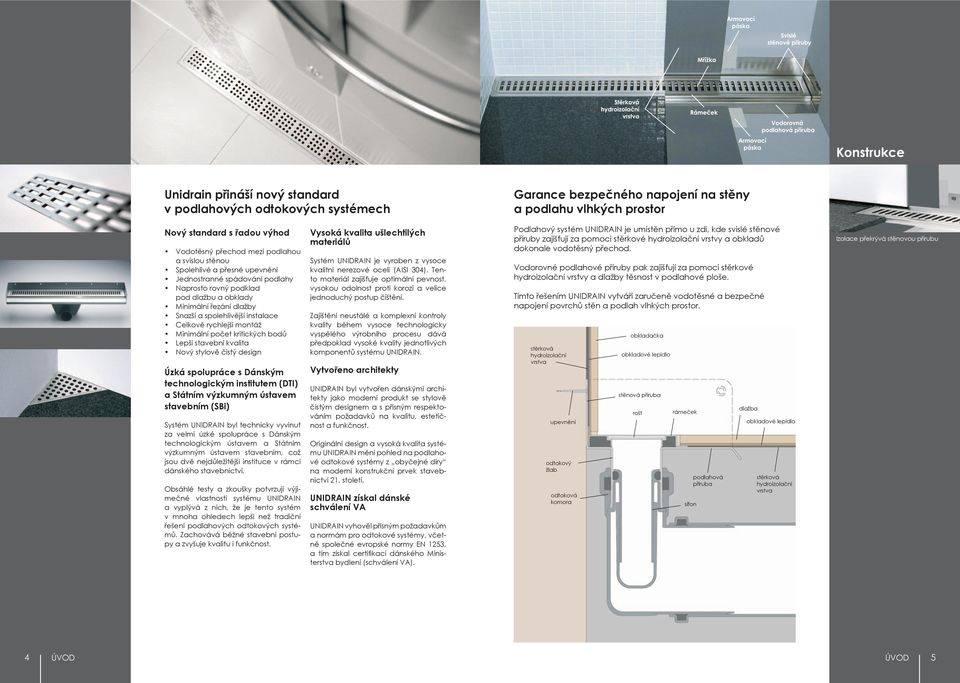 montáž Minimální počet kritických bodů Lepší stavební kvalita Nový stylově čistý design Úzká spolupráce s Dánským technologickým institutem (DTI) a Státním výzkumným ústavem stavebním (SBi) Systém