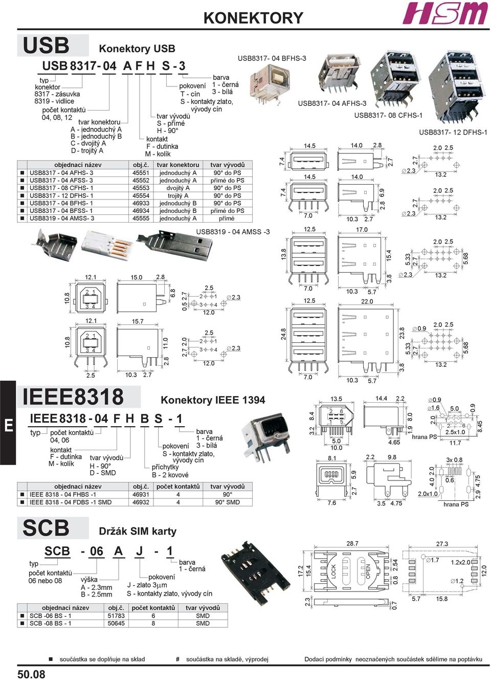 45554 trojitý A 90 do PS n USB8317-04 BFHS- 1 46933 jednoduchý B 90 do PS n USB8317-04 BFSS- 1 46934 jednoduchý B pøímé do PS n USB8319-04 AMSS- 3 45555 jednoduchý A pøímé USB8319-04 AMSS -3