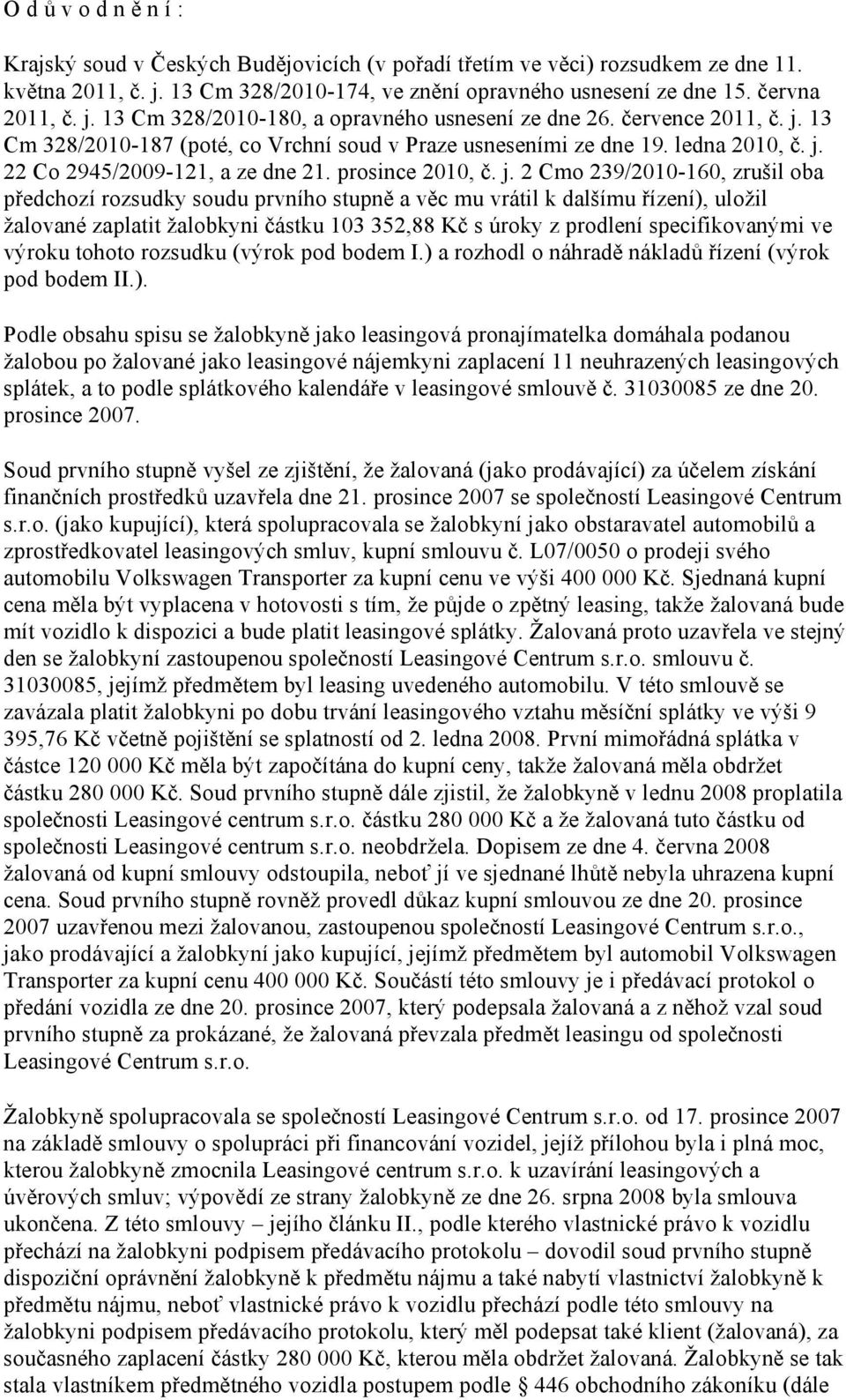 prosince 2010, č. j.