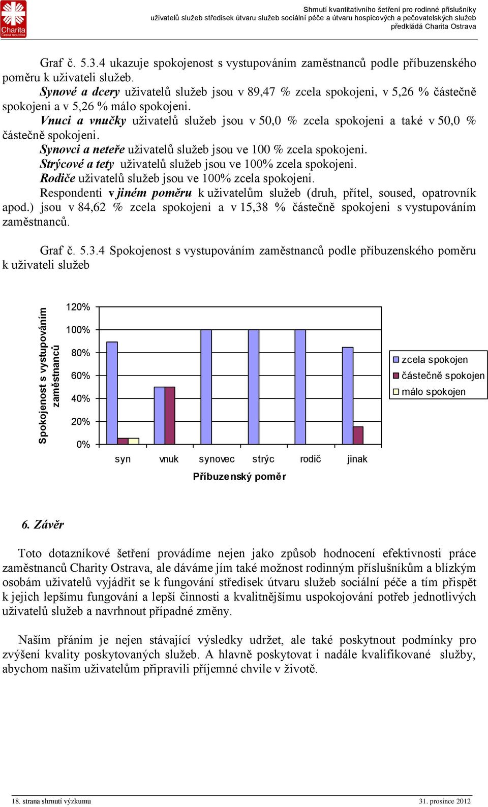 Synovci a neteře uživatelů služeb jsou ve 100 % i. Strýcové a tety uživatelů služeb jsou ve 10 i. Rodiče uživatelů služeb jsou ve 10 i.