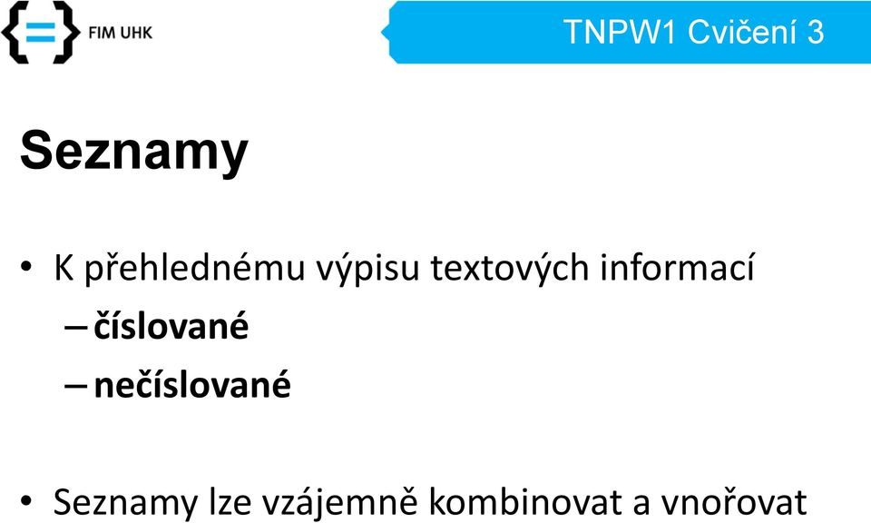 číslované nečíslované
