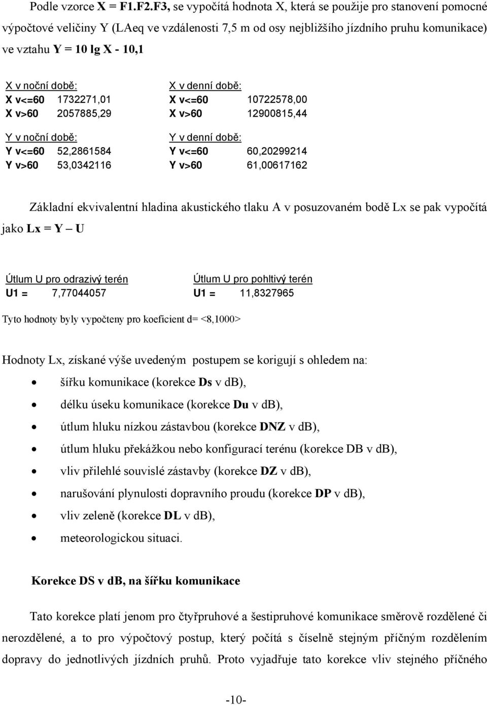 době: X v denní době: X v<=60 1732271,01 X v<=60 10722578,00 X v>60 2057885,29 X v>60 12900815,44 Y v noční době: Y v denní době: Y v<=60 52,2861584 Y v<=60 60,20299214 Y v>60 53,0342116 Y v>60