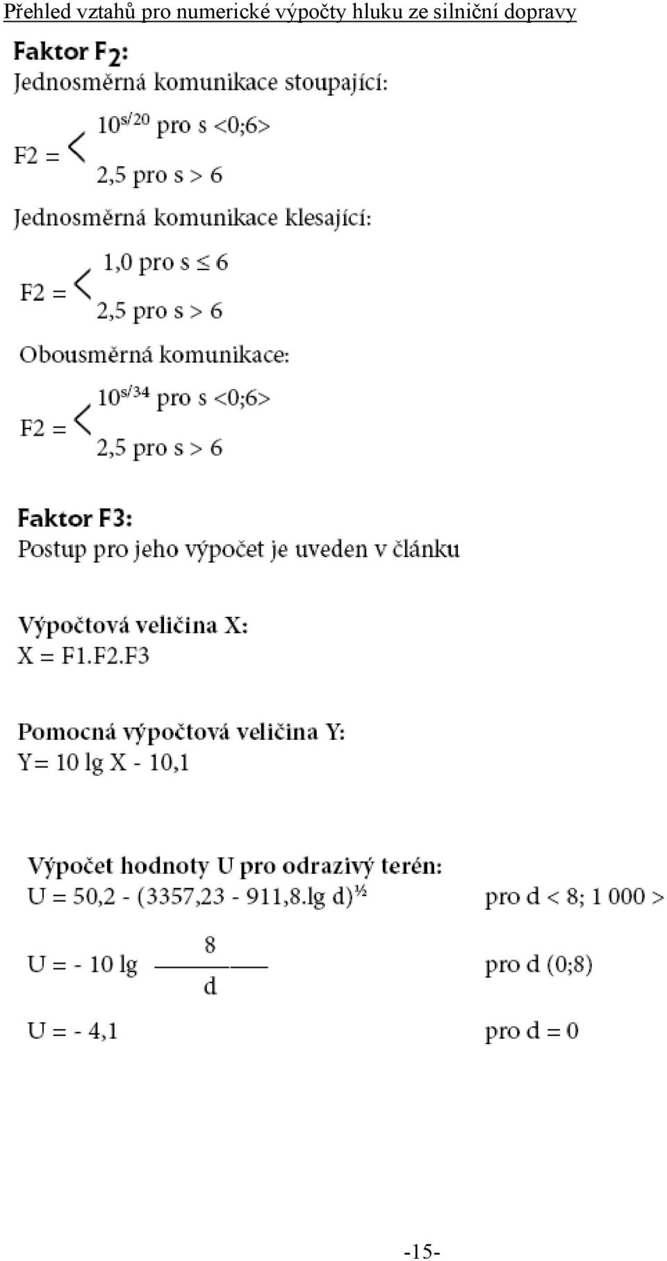 výpočty hluku ze