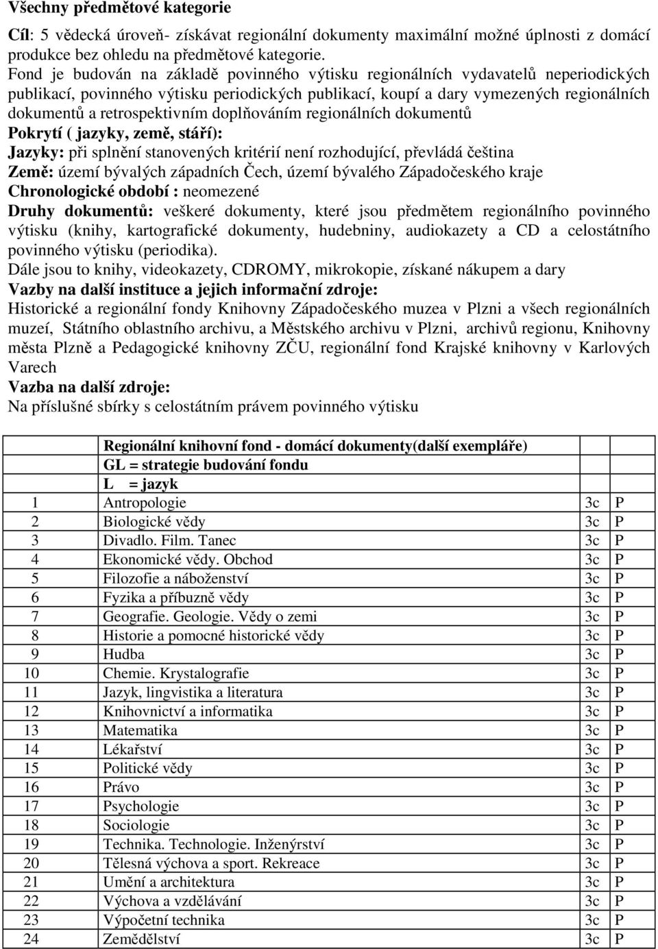 retrospektivním doplňováním regionálních dokumentů Pokrytí ( jazyky, země, stáří): Jazyky: při splnění stanovených kritérií není rozhodující, převládá čeština Země: území bývalých západních Čech,